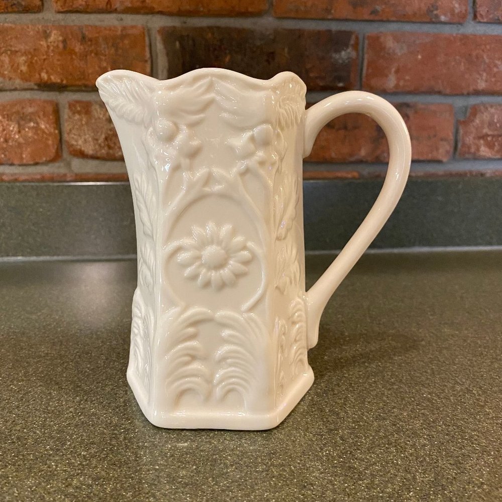 Two's Company Porcelain Hexagonal 6" Pitcher